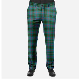 ScotsTee Shop Scottish Wood Ancient Clan Men's Tartan Trousers Plaid Trews - Regular Fit