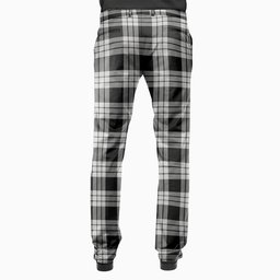 ScotsTee Shop Scottish McFarland Black White Men's Tartan Trousers Plaid Trews - Regular Fit