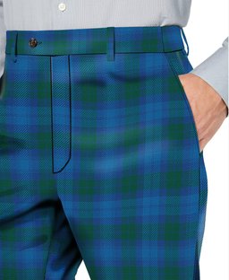 ScotsTee Shop Scottish Sutherland Hunting Modern Men's Tartan Trousers Plaid Trews - Regular Fit