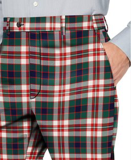 ScotsTee Shop Scottish Robertson Dress Modern Men's Tartan Trousers Plaid Trews - Regular Fit