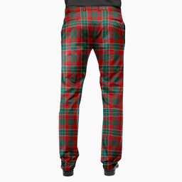 ScotsTee Shop Scottish Russell USA Modern Men's Tartan Trousers Plaid Trews - Regular Fit