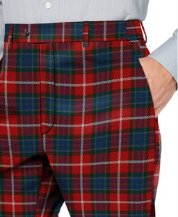 ScotsTee Shop Scottish Nicolson of Lewis Men's Tartan Trousers Plaid Trews - Regular Fit