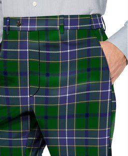 ScotsTee Shop Scottish Wishart Hunting Modern Men's Tartan Trousers Plaid Trews - Regular Fit