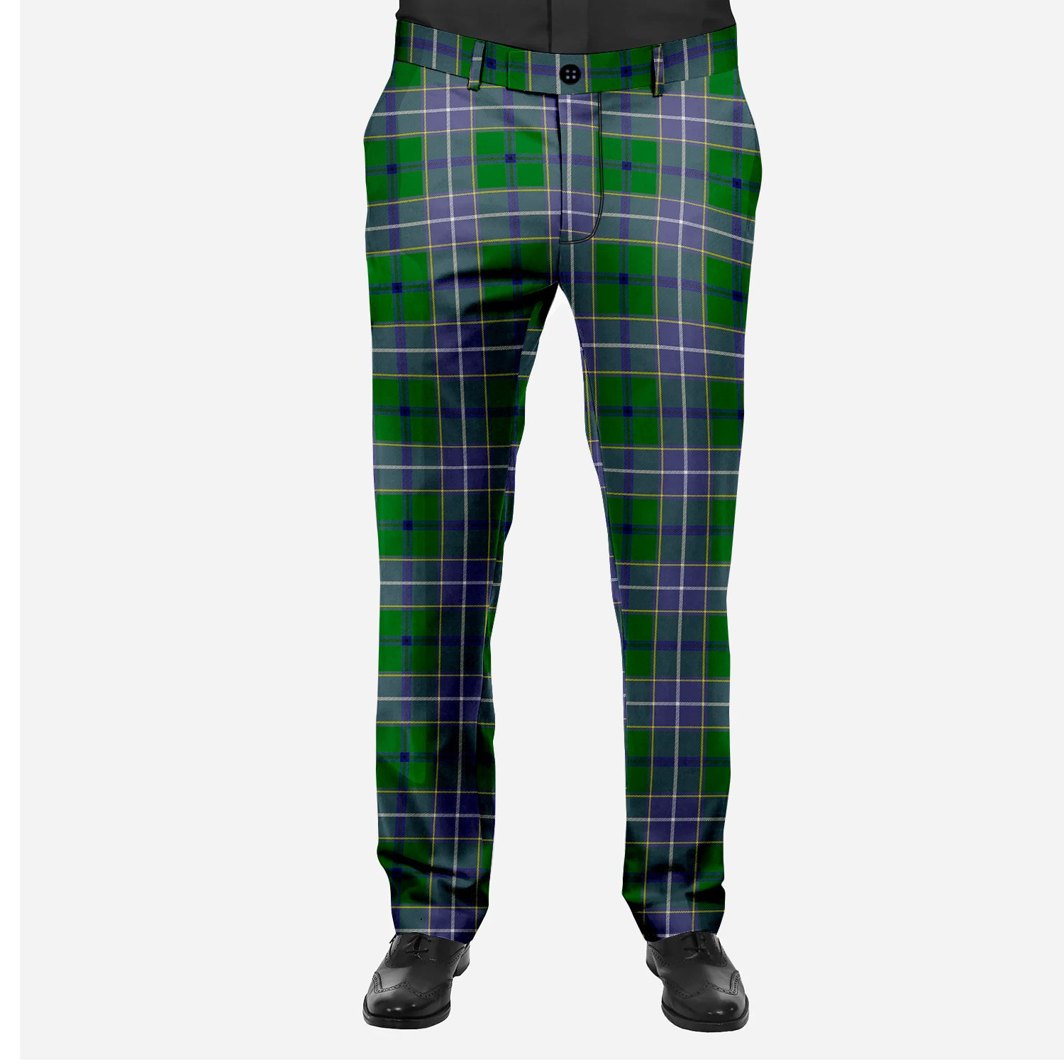 ScotsTee Shop Scottish Wishart Hunting Modern Men's Tartan Trousers Plaid Trews - Regular Fit