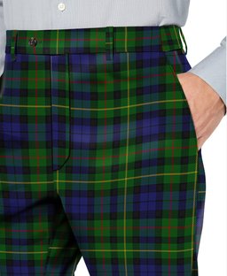 ScotsTee Shop Scottish Rollo Men's Tartan Trousers Plaid Trews - Regular Fit