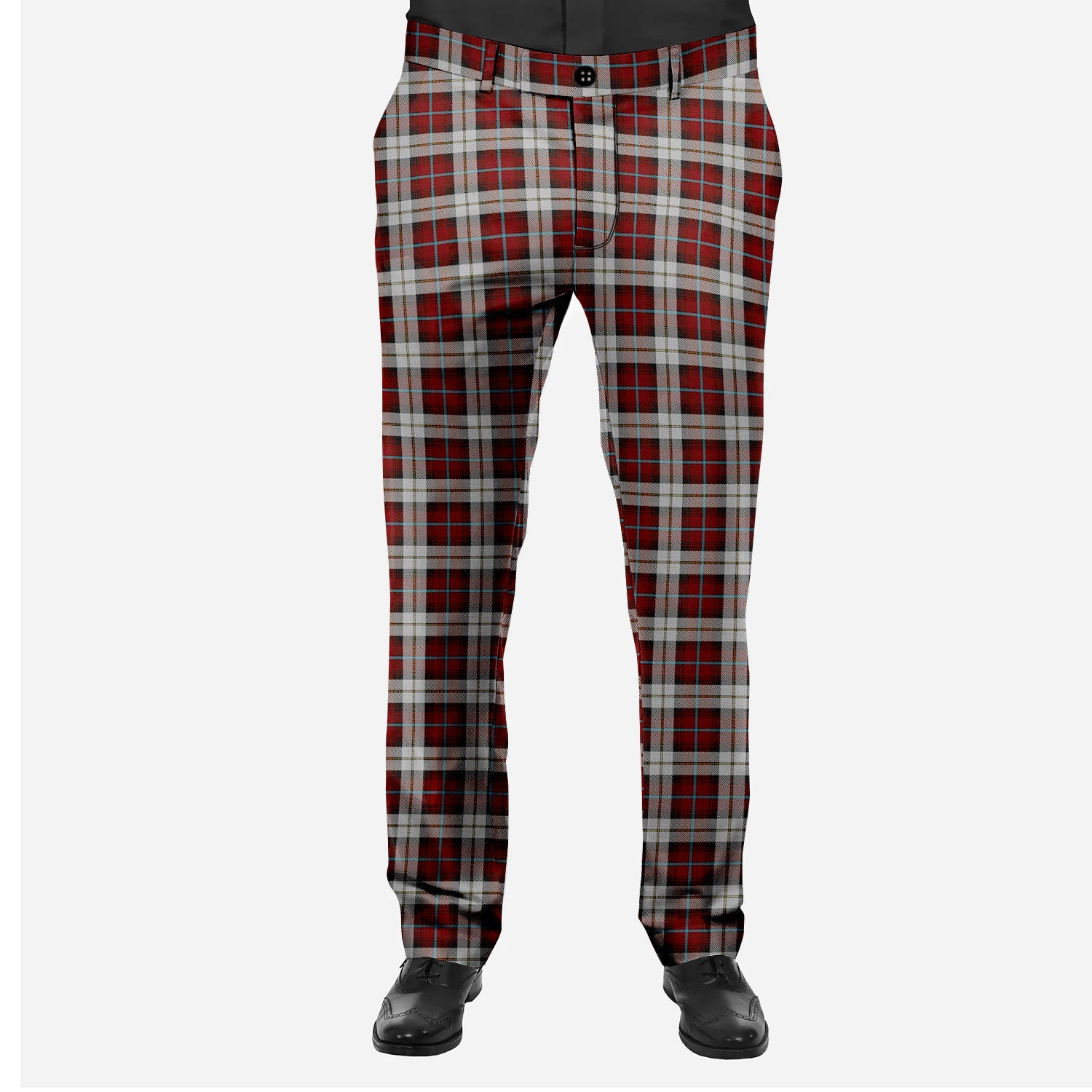 ScotsTee Shop Scottish McCandlish Arisaid Red Men's Tartan Trousers Plaid Trews - Regular Fit