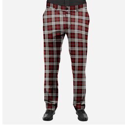 ScotsTee Shop Scottish McCandlish Arisaid Red Men's Tartan Trousers Plaid Trews - Regular Fit