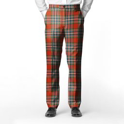 ScotsTee Shop Scottish McFarland Red Ancient Men's Tartan Trousers Plaid Trews - Regular Fit