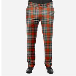 ScotsTee Shop Scottish McFarland Red Ancient Men's Tartan Trousers Plaid Trews - Regular Fit