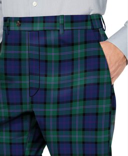 ScotsTee Shop Scottish Thompson Modern Men's Tartan Trousers Plaid Trews - Regular Fit