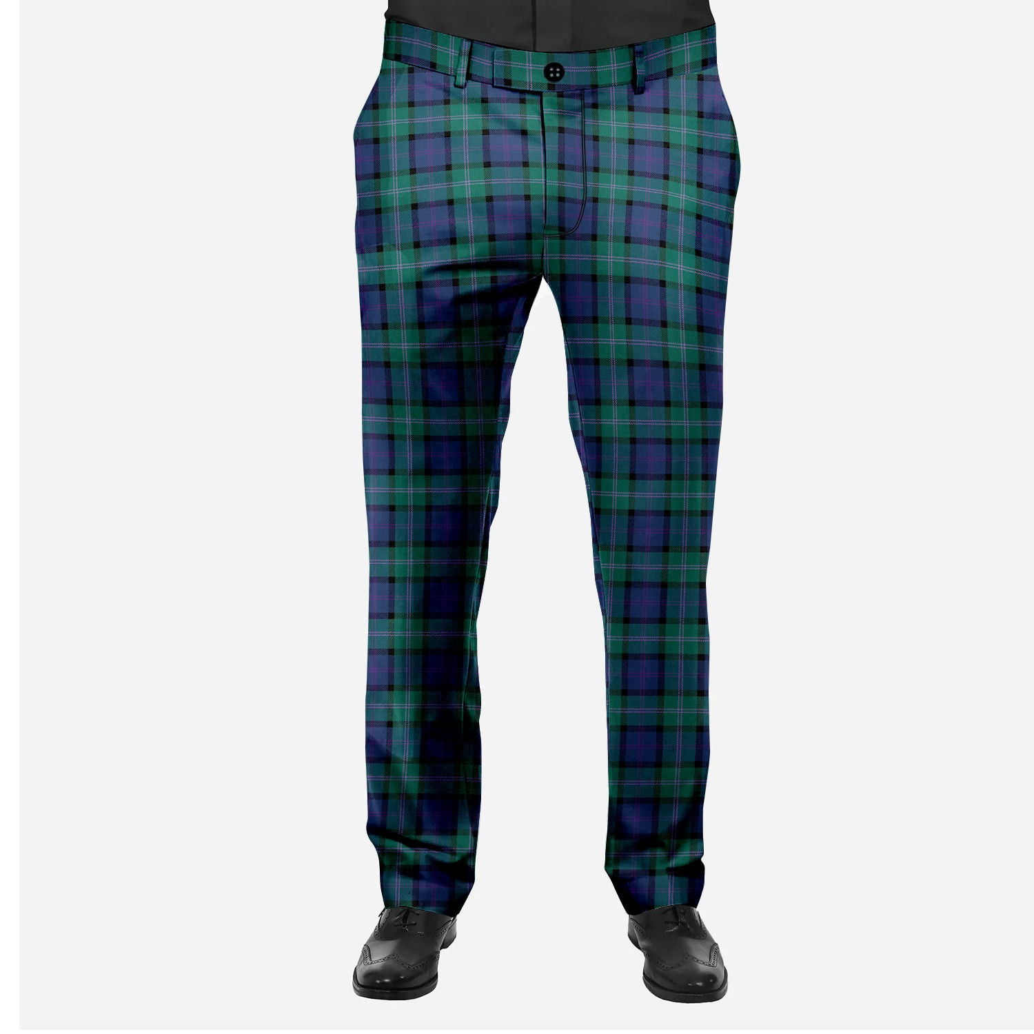 ScotsTee Shop Scottish Thompson Modern Men's Tartan Trousers Plaid Trews - Regular Fit