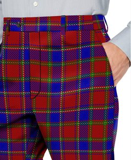 ScotsTee Shop Scottish Mair Men's Tartan Trousers Plaid Trews - Regular Fit