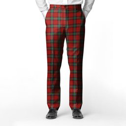 ScotsTee Shop Scottish Mensah Men's Tartan Trousers Plaid Trews - Regular Fit