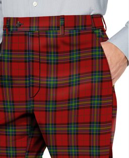 ScotsTee Shop Scottish Mensah Men's Tartan Trousers Plaid Trews - Regular Fit