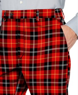 ScotsTee Shop Scottish Marjoribanks SC Men's Tartan Trousers Plaid Trews - Regular Fit