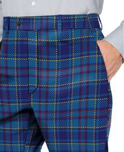 ScotsTee Shop Scottish Mercer Men's Tartan Trousers Plaid Trews - Regular Fit
