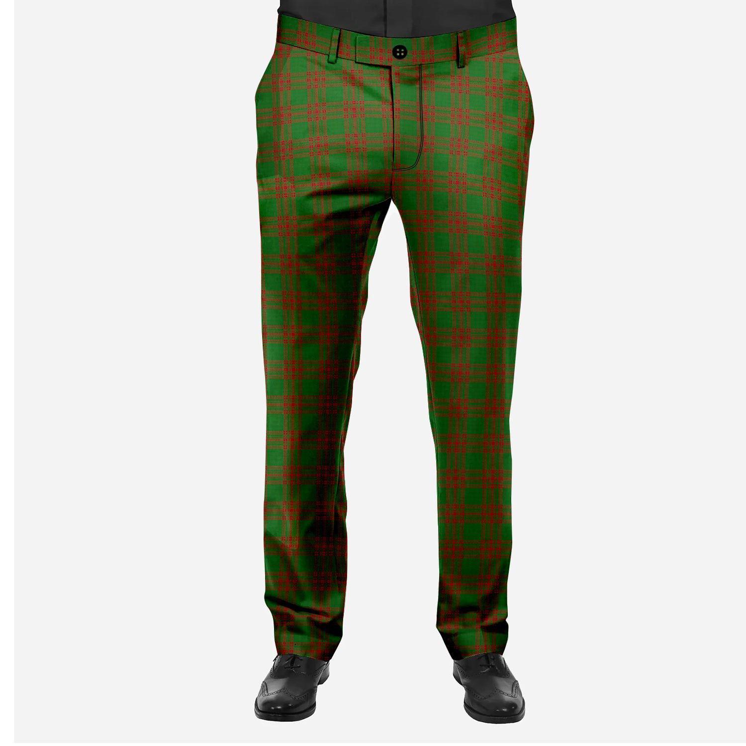 ScotsTee Shop Scottish Menzies Men's Tartan Trousers Plaid Trews - Regular Fit