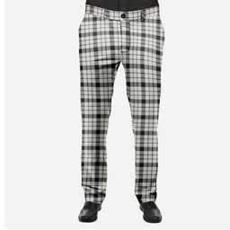 ScotsTee Shop Scottish McFarland Black White Ancient Men's Tartan Trousers Plaid Trews - Regular Fit