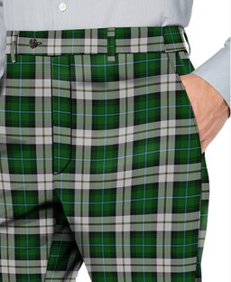 ScotsTee Shop Scottish McCandlish Arisaid Green Men's Tartan Trousers Plaid Trews - Regular Fit