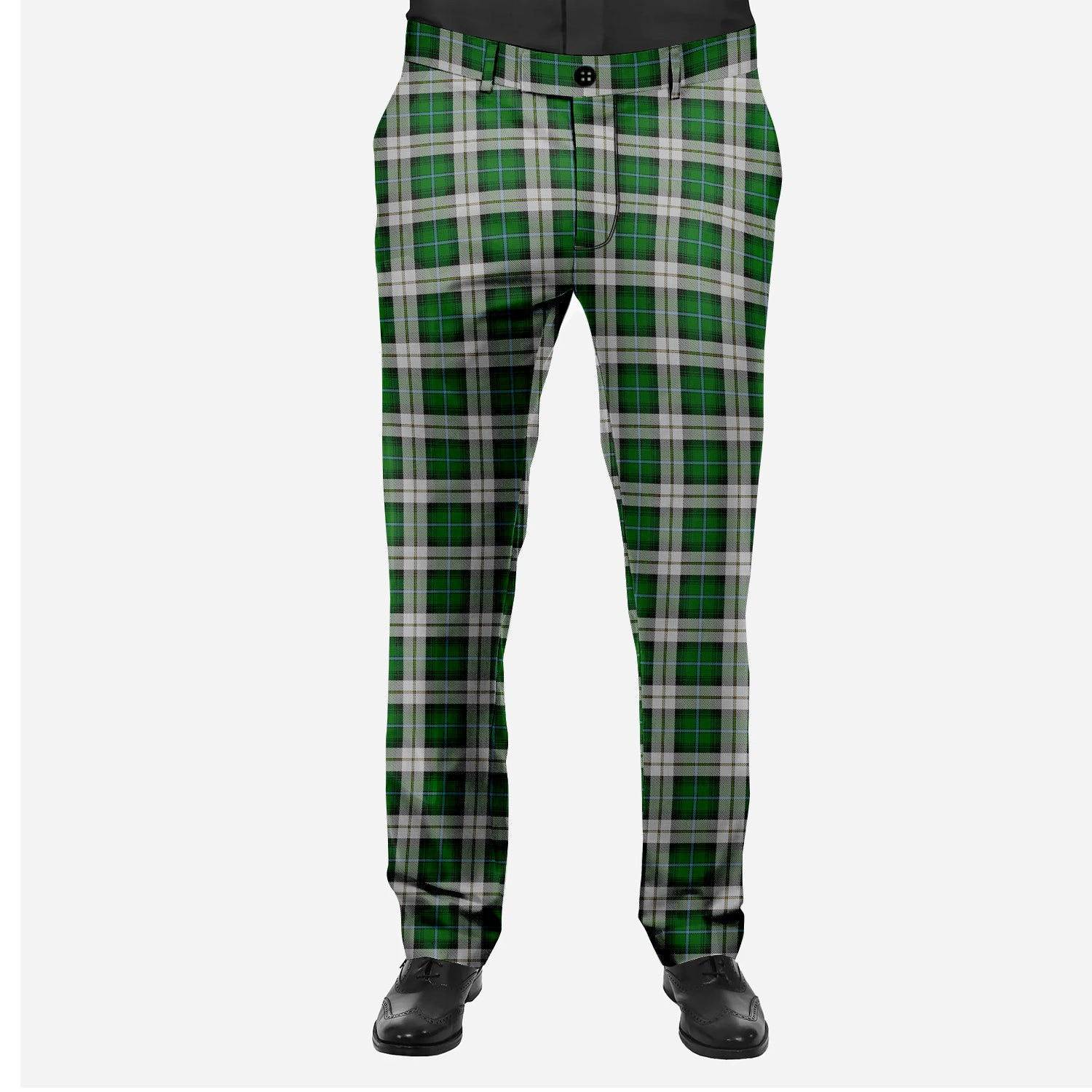 ScotsTee Shop Scottish McCandlish Arisaid Green Men's Tartan Trousers Plaid Trews - Regular Fit