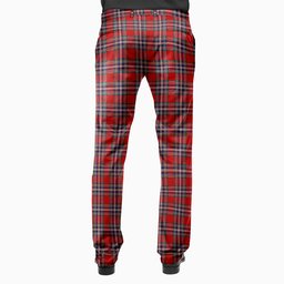 ScotsTee Shop Scottish McFarland Red Modern Men's Tartan Trousers Plaid Trews - Regular Fit