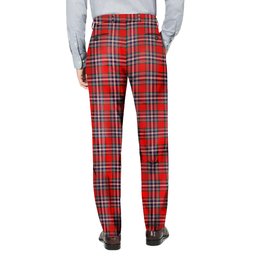 ScotsTee Shop Scottish McFarland Red Modern Men's Tartan Trousers Plaid Trews - Regular Fit