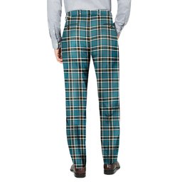 ScotsTee Shop Scottish Thomson Blue Ancient Clan Men's Tartan Trousers Plaid Trews - Regular Fit