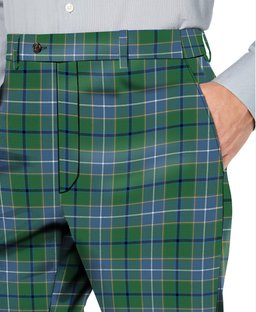 ScotsTee Shop Scottish Wishart Hunting Ancient Men's Tartan Trousers Plaid Trews - Regular Fit