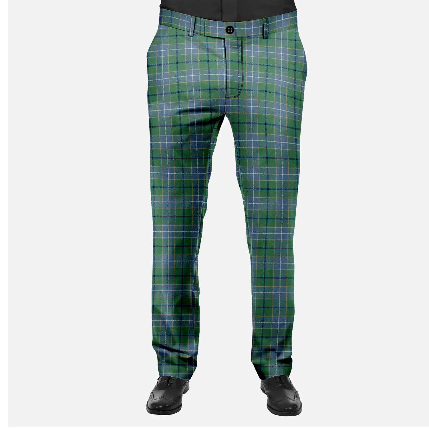 ScotsTee Shop Scottish Wishart Hunting Ancient Men's Tartan Trousers Plaid Trews - Regular Fit