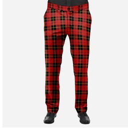 ScotsTee Shop Scottish Wallace Modern Men's Tartan Trousers Plaid Trews - Regular Fit