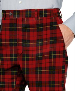 ScotsTee Shop Scottish Wallace Men's Tartan Trousers Plaid Trews - Regular Fit