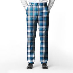 ScotsTee Shop Scottish Strathclyde District Men's Tartan Trousers Plaid Trews - Regular Fit