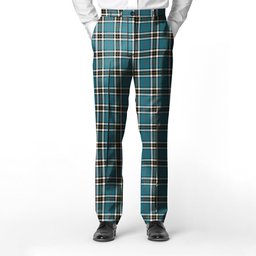 ScotsTee Shop Scottish Thompson Society Dress Blue Ancient Men's Tartan Trousers Plaid Trews - Regular Fit