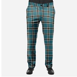 ScotsTee Shop Scottish Thompson Society Dress Blue Ancient Men's Tartan Trousers Plaid Trews - Regular Fit