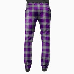 ScotsTee Shop Scottish Menzies Mauve and White Men's Tartan Trousers Plaid Trews - Regular Fit