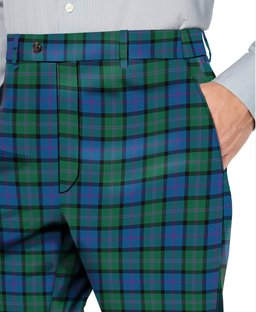 ScotsTee Shop Scottish MacThomas Men's Tartan Trousers Plaid Trews - Regular Fit