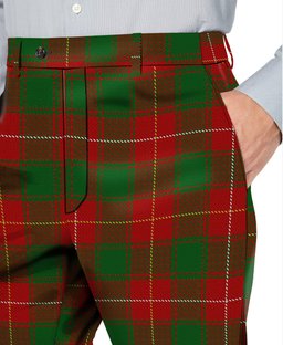 ScotsTee Shop Scottish MacPhie Men's Tartan Trousers Plaid Trews - Regular Fit