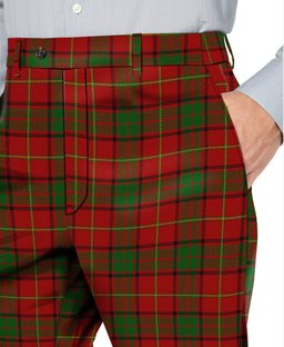 ScotsTee Shop Scottish McInally Men's Tartan Trousers Plaid Trews - Regular Fit