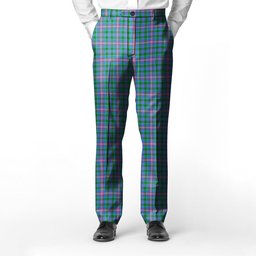 ScotsTee Shop Scottish Pitcairn Hunting Men's Tartan Trousers Plaid Trews - Regular Fit
