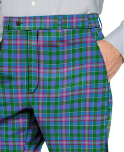 ScotsTee Shop Scottish Pitcairn Hunting Men's Tartan Trousers Plaid Trews - Regular Fit