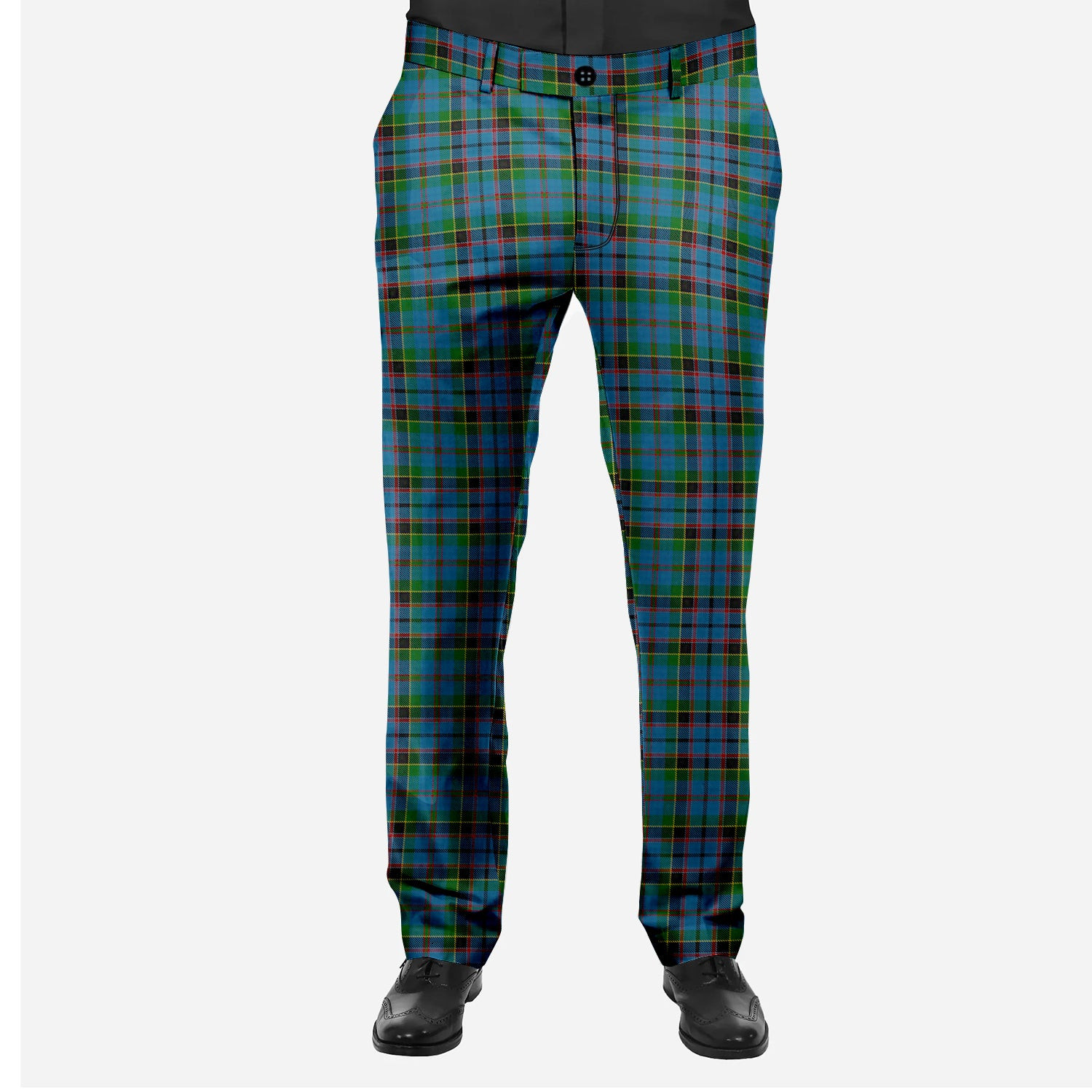 ScotsTee Shop Scottish Stinson Men's Tartan Trousers Plaid Trews - Regular Fit