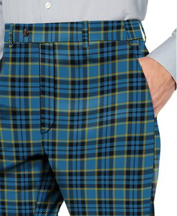 ScotsTee Shop Scottish Rea Men's Tartan Trousers Plaid Trews - Regular Fit