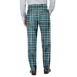 ScotsTee Shop Scottish Thompson Dress Blue Ancient Men's Tartan Trousers Plaid Trews - Regular Fit