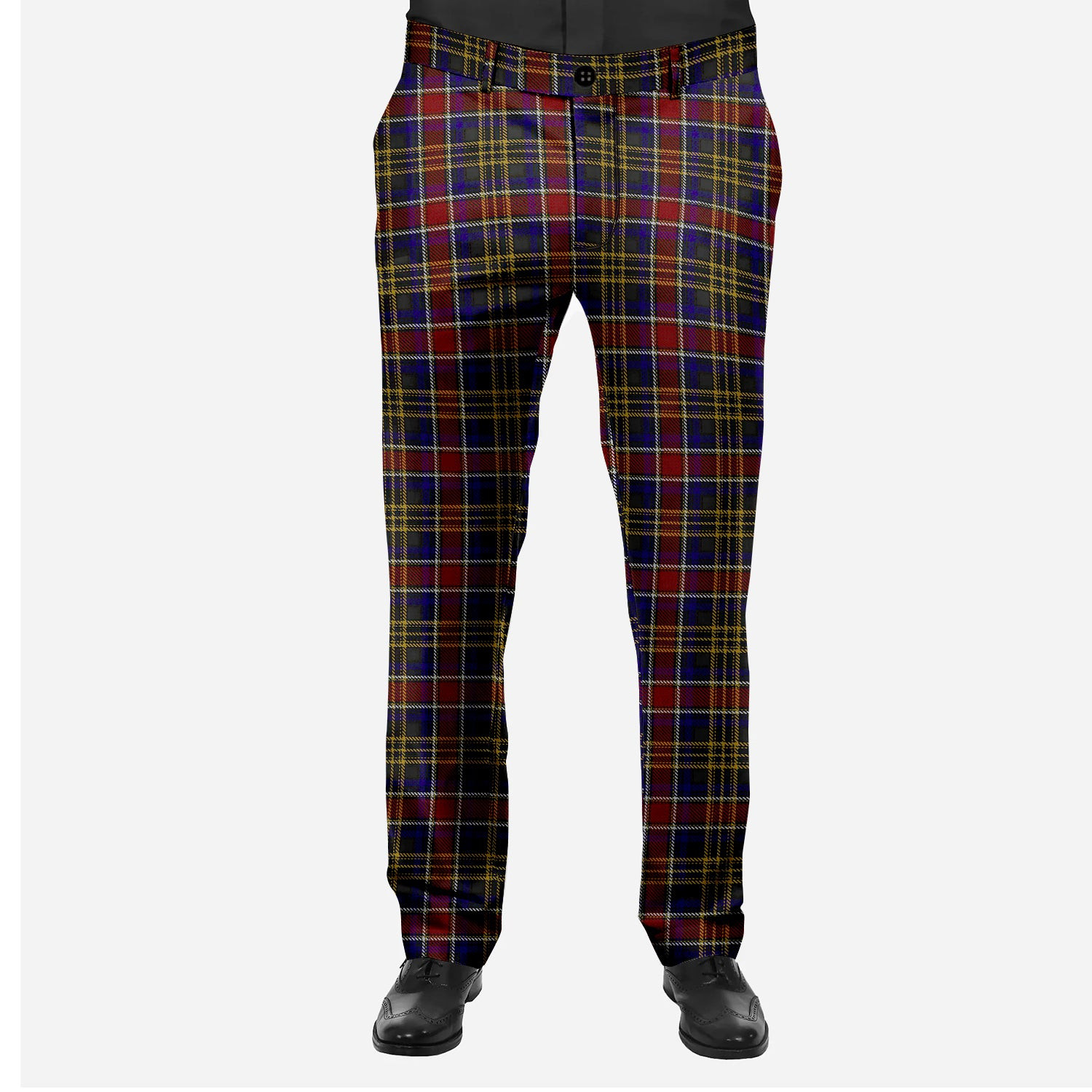 ScotsTee Shop Scottish Ruxton Men's Tartan Trousers Plaid Trews - Regular Fit