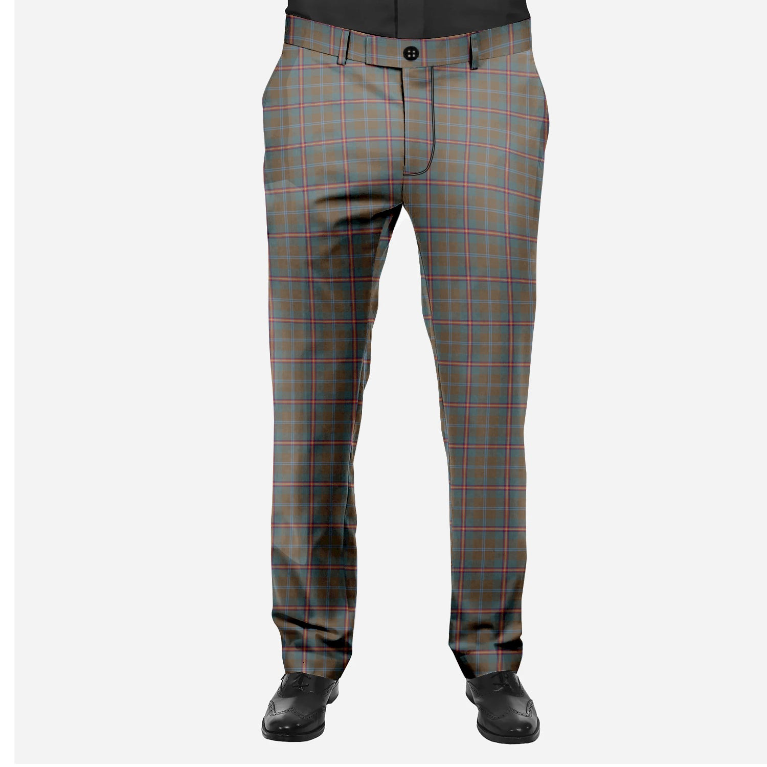 ScotsTee Shop Scottish Young Weathered Clan Men's Tartan Trousers Plaid Trews - Regular Fit