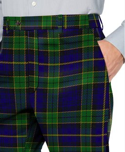 ScotsTee Shop Scottish Mulholland Men's Tartan Trousers Plaid Trews - Regular Fit