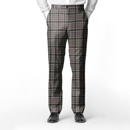 ScotsTee Shop Scottish Thomson Dress Grey Men's Tartan Trousers Plaid Trews - Regular Fit