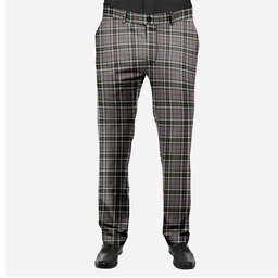ScotsTee Shop Scottish Thomson Dress Grey Men's Tartan Trousers Plaid Trews - Regular Fit