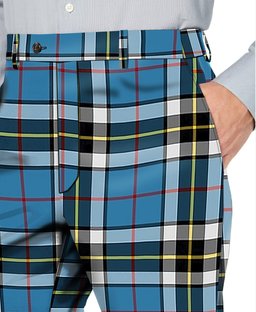 ScotsTee Shop Scottish Thompson Society Men's Tartan Trousers Plaid Trews - Regular Fit