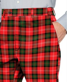 ScotsTee Shop Scottish Nisbet Modern Men's Tartan Trousers Plaid Trews - Regular Fit